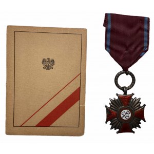 Srebrny Krzyż Zasługi RP 1946 z legitymacją