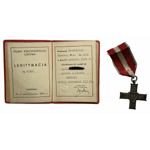 Krzyż Orderu Grunwaldu + legitymacja 1959