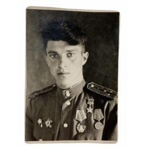 Großformatige Urkunde des Helden der Sowjetunion + Foto