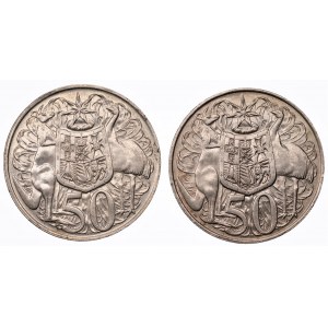 AUSTRALIA - zestaw 2 sztuk 50 centów 1966