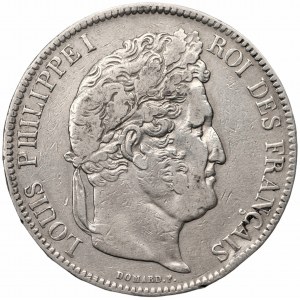 FRANCJA - Filip I - 5 franków 1838 - Lille (W)