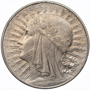II RP - 10 złotych 1933 - Głowa Kobiety