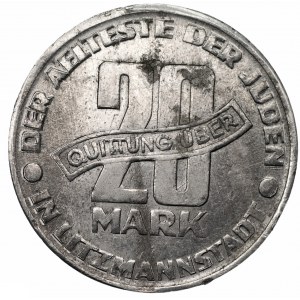 GETTO Łódzkie - 20 marek 1943 + certyfikat Jacek Sarosiek - Litzmannstadt Ghetto