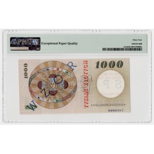1.000 złotych 1965 - WZÓR / SPECIMEN - PMG 64 EPQ - RZADKOŚĆ