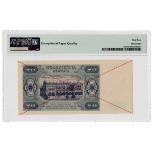 20 złotych 1948 - AD 8900000 - SPECIMEN - PMG 64 EPQ