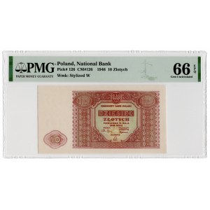 10 złotych 1946 - PMG 66 EPQ