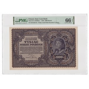 1.000 marek polskich 1919 - III Serja R - PMG 66 EPQ