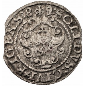 Zygmunt III Waza (1587-1632) - Szeląg 1589 przebitka z 8 na 9