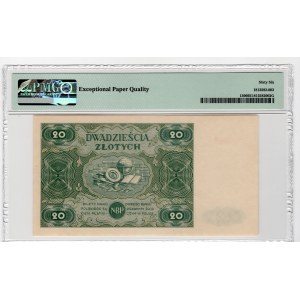 20 złotych 1947 - seria A - PMG 66 EPQ - 2-ga max nota