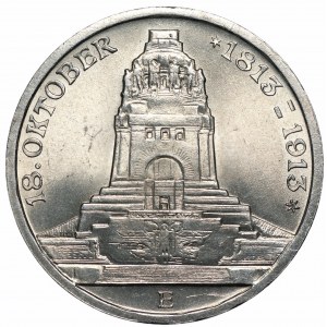 NIEMCY - Saksonia 3 marki 1913 - (E) Muldenhütten