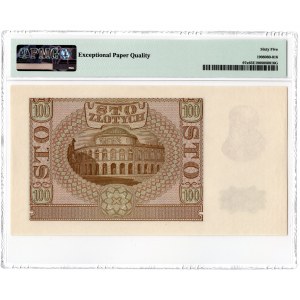 100 złotych 1940 - seria B - Falsyfikat ZWZ - PMG 65 EPQ