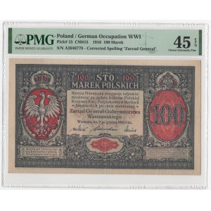 100 marek polskich 1916 - Generał - PMG 45 EPQ