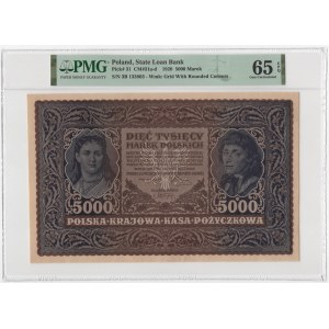 5.000 marek polskich 1920 - III Serja B - PMG 65 EPQ