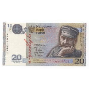 20 złotych 2018- 100 lecie odzyskania Niepodległości