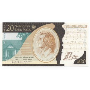 20 złotych 2009 - Fryderyk Chopin