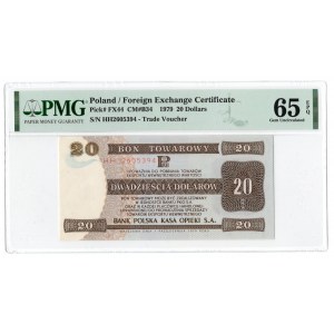 PEWEX - 20 dolarów 1979 - HH - PMG 65 EPQ