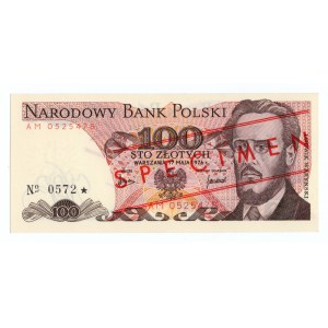 100 złotych 1976 - seria AM - WZÓR/SPECIMEN
