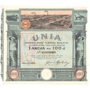 UNIA - Zjednoczone Fabryki Maszyn Grudziądz - 100 złotych 1927