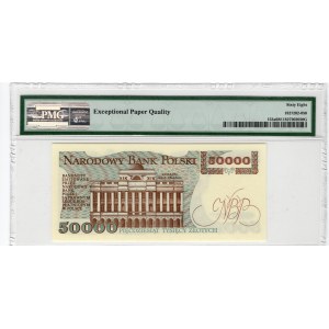 50.000 złotych 1989 - seria W - PMG 68 EPQ - 2-ga max nota