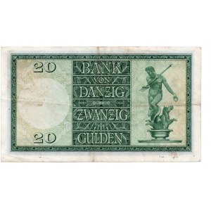 GDAŃSK - 20 guldenów 1937 - seria K/A