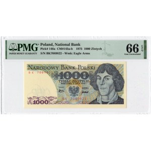 1.000 złotych 1975 - seria BK - PMG 66 EPQ