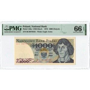 1 000 złotych 1975 - seria BC - PMG 66 EPQ