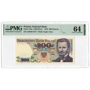 PRL - 200 złotych 1976 - seria AM - PMG 64 EPQ