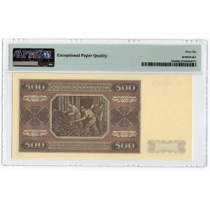 500 złotych 1948 - CC - PMG 66 EPQ - 2-ga max nota