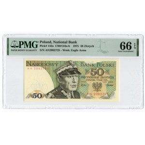 50 złotych 1975 - seria AN - PMG 66 EPQ