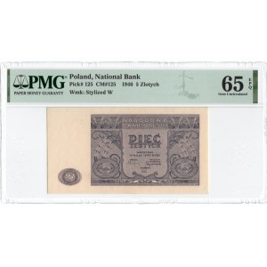 5 złotych 1946 - PMG 65 EPQ