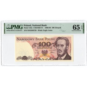 100 złotych 1988 - NN - PMG 65 EPQ - destrukt