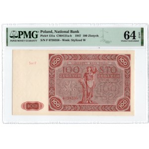 100 złotych 1947 - seria F - PMG 64 EPQ