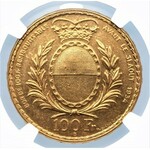 SZWAJCARIA - 100 franków 1934 (B) - Festiwal Strzelecki Fribourg - NGC AU Details