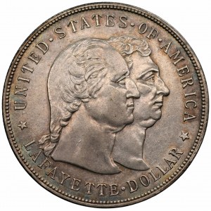 USA - Dolar Lafayette 1900 - Akt erekcyjny pomnika Lafayette - RZADKA