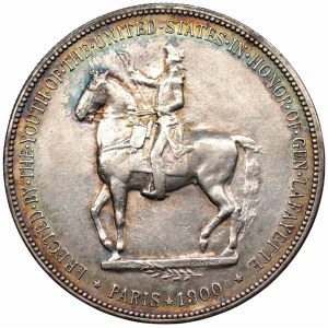 USA - Dolar Lafayette 1900 - Akt erekcyjny pomnika Lafayette - RZADKA