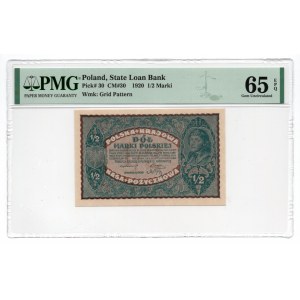 1/2 marki 1920 - PMG 65 EPQ