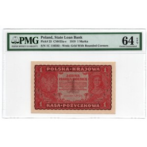 1 marka 1919, - PMG 64 EPQ