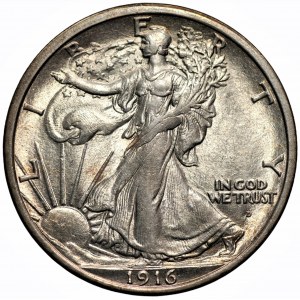 USA - 1/2 dolara 1916 - (D) Denver - Walking Liberty