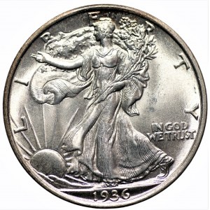 USA - 1/2 dolara 1936 - Filadelfia - Walking Liberty