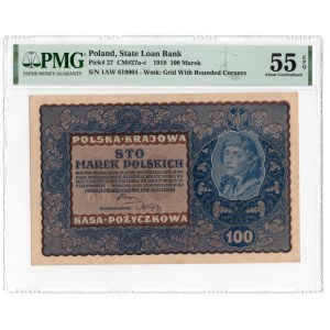 100 marek 1919 - IA Serja W - PMG 55 EPQ