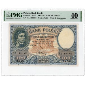 100 złotych 1919 - seria S.A. - PMG 40