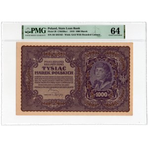 1.000 marek 1919 - II Serja D - PMG 64