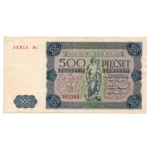 500 złotych 1947 - seria M2 - KOLEKCJA LUCOW