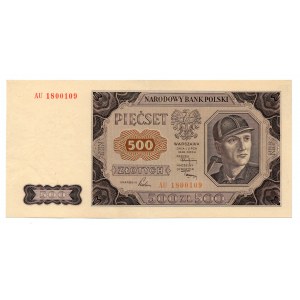 500 złotych 1948 - seria AU - KOLEKCJA LUCOW