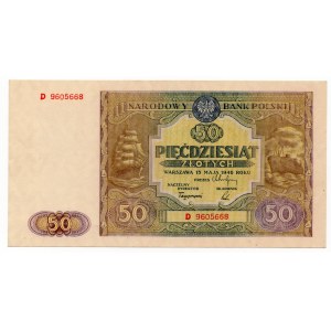 50 złotych 1946 - seria D - KOLEKCJA LUCOW