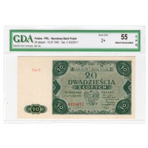 20 złotych 1947 - seria C - GDA 55 EPQ