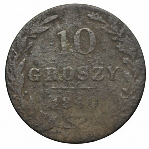 Zabór rosyjski, 10 groszy Królestwo Polskie 1840
