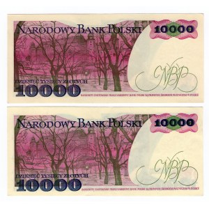 SET 2 sztuki 10 000 złotych 1988 - seria AK /AR