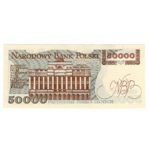 50 000 złotych 1989 - seria A - bankowy egzemplarz