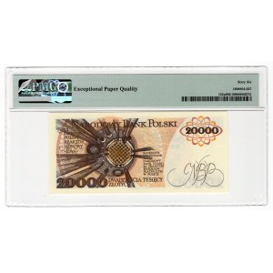 20.000 złotych 1989 - seria AM - PMG 66 EPQ